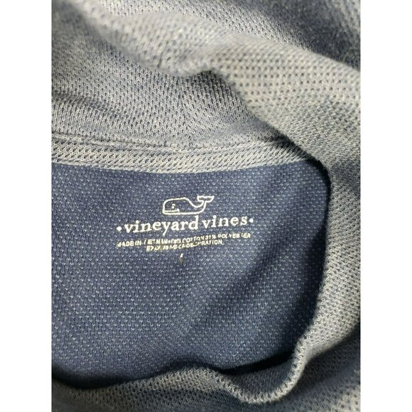 Vineyard Vines Drop Shoulder Pullover Top, Sz L Blue Mock Neck, See Measurements - Picture 7 of 9